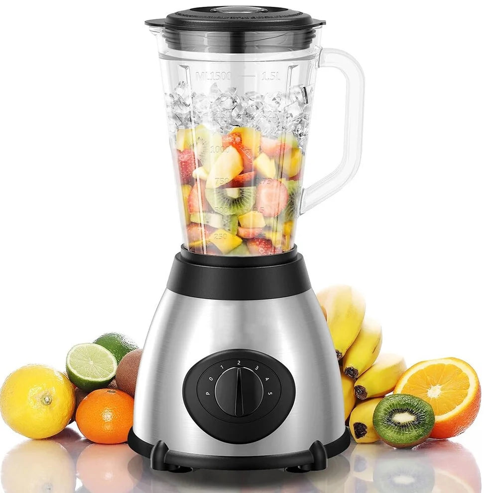 800W Blender & Smoothie Maker – Ice Crusher, Juicer & Milkshake Mixer with 1.5L Jar | 6-Blade Stainless Steel